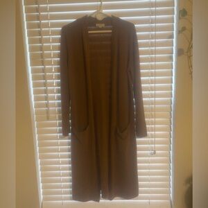 LOFT Brown Long Cardigan size M